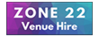Zone22, Logo, red to blue gradient, colourful logo, Zone 22 Venue Hire