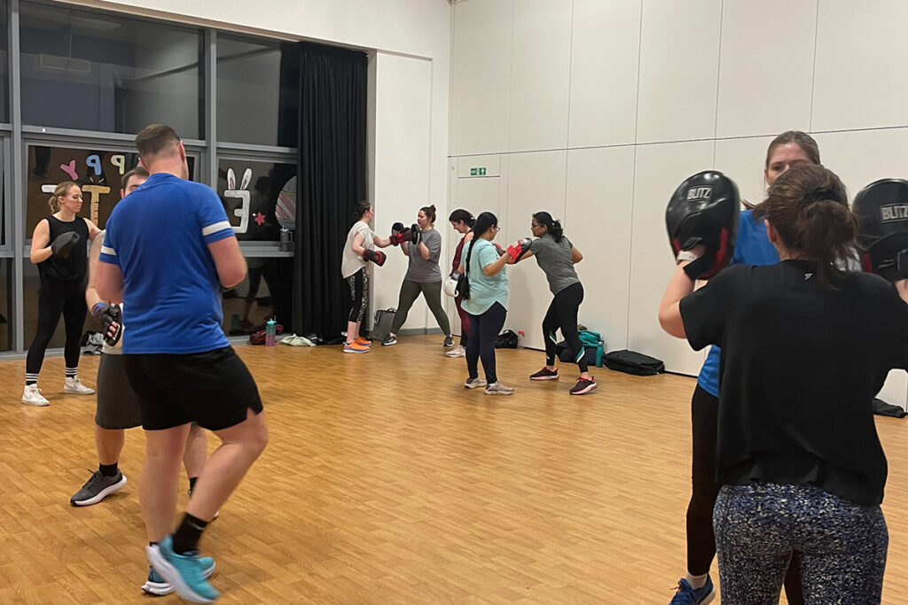 boxercise class, fitness class, training